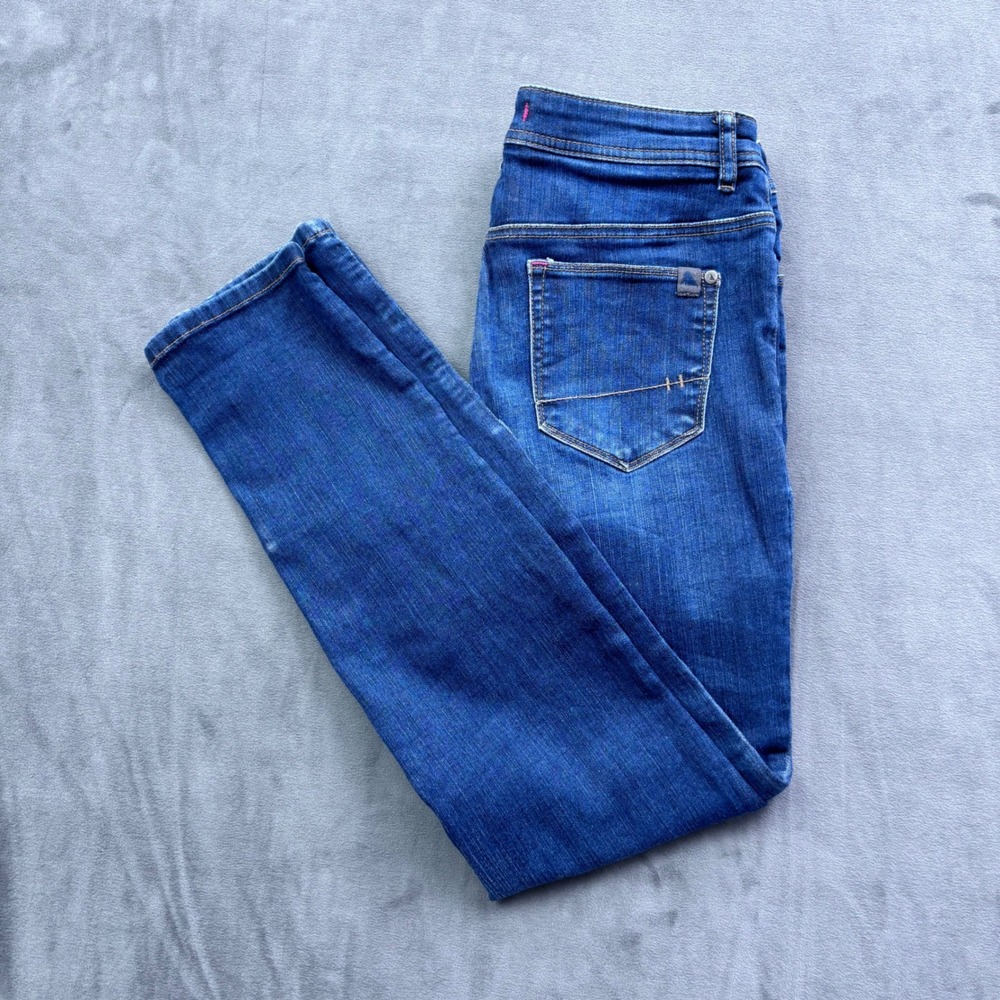 LL Bean Womens Skinny Leg Denim Jeans Medium Wash Size 6 Regular